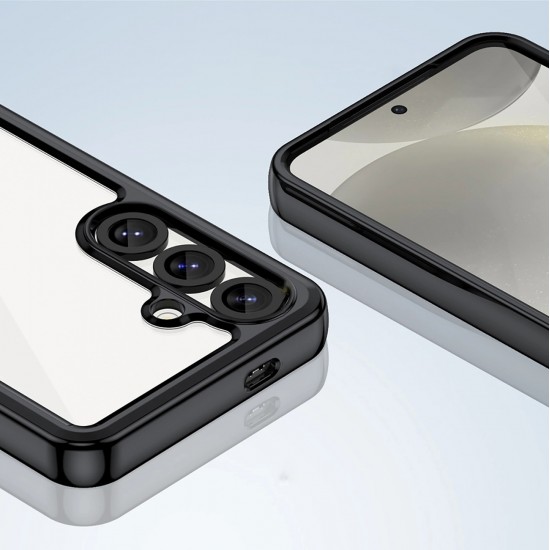 Outer Space Case for Samsung Galaxy S25 Edge Cover with Flexible Frame - Black