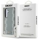 DKNY Leather Checkered Pattern MagSafe case for Samsung Galaxy S25 taupe