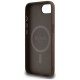 Guess 4G Circle Classic Logo MagSafe case for iPhone 16e - brown