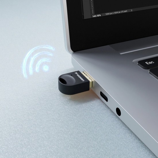 Mini Bluetooth 5.4 Adapter Wozinsky WUSB54YS USB-A Receiver Transmitter for Computer - Black