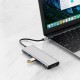 Tech-Protect HB04 HUB Adapter 9in1 USB-C + USB2.0 + USB3.0 + HDMI 4K 60Hz + SD / TF + PD100W + AV3.5 - gray