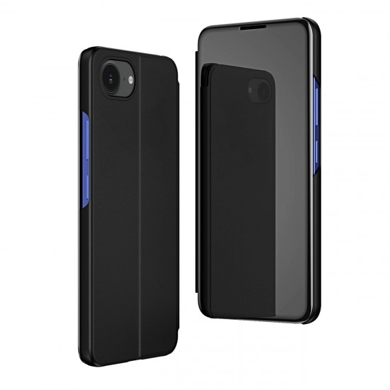 Clear View Case for iPhone 16e / 17e Flip Cover - Black