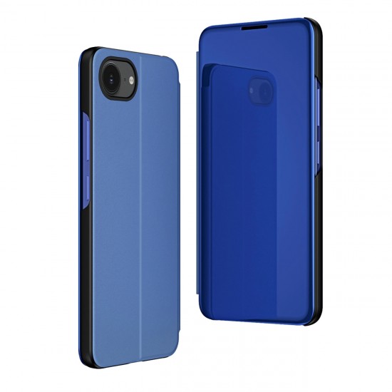 Clear View Case for iPhone 16e / 17e Flip Cover - Blue