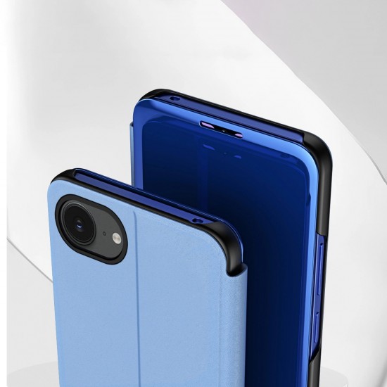 Clear View Case for iPhone 16e / 17e Flip Cover - Blue