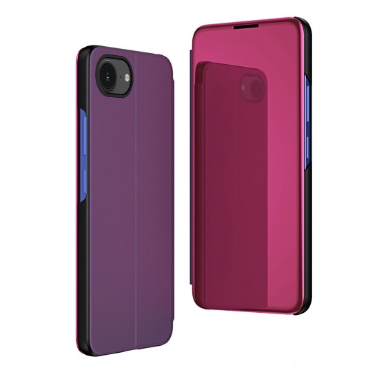 Clear View Case for iPhone 16e / 17e Flip Cover - Pink