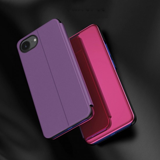 Clear View Case for iPhone 16e / 17e Flip Cover - Pink