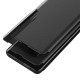 Eco Leather View Case, an elegant case with a flap and stand for iPhone 16e / 17e - black