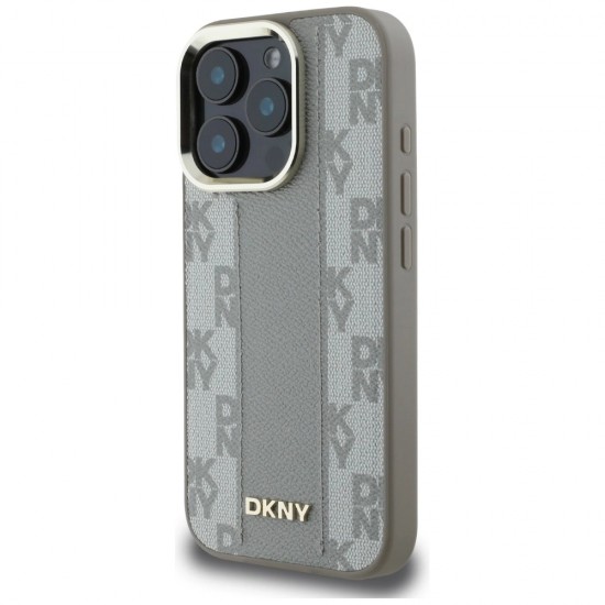 DKNY Checkered Pattern Magsafe iPhone 16 Pro Max Case - Beige