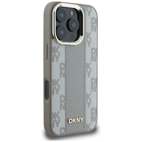 DKNY Checkered Pattern Magsafe iPhone 16 Pro Max Case - Beige