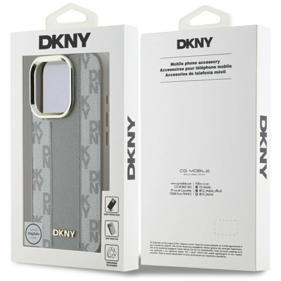 DKNY Checkered Pattern Magsafe iPhone 16 Pro Max Case - Beige