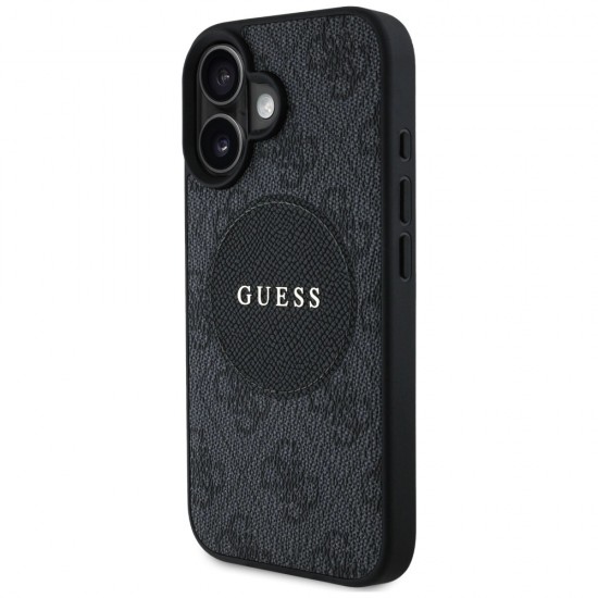 Guess 4G Circle Classic Logo MagSafe case for iPhone 16 - black