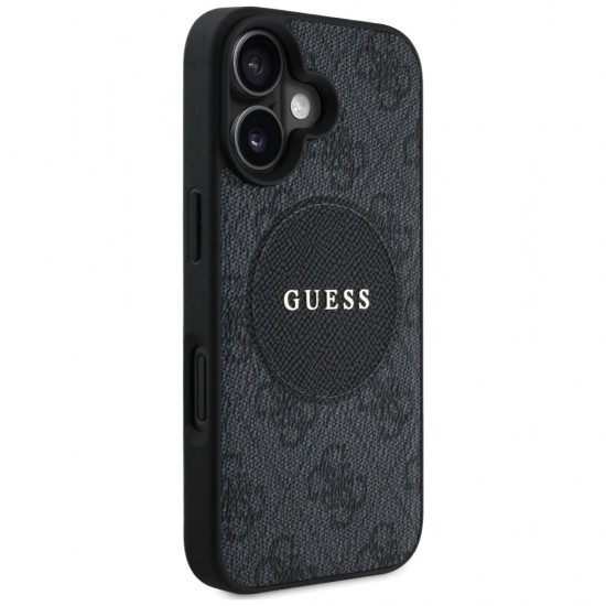 Guess 4G Circle Classic Logo MagSafe case for iPhone 16 - black
