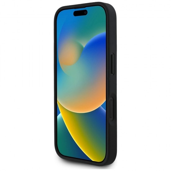 Guess 4G Circle Classic Logo MagSafe case for iPhone 16 - black