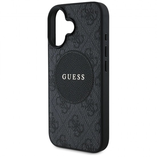 Guess 4G Circle Classic Logo MagSafe case for iPhone 16 - black
