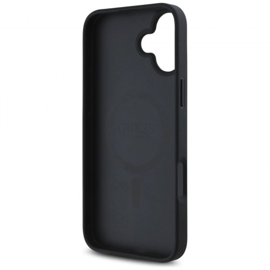 Guess 4G Circle Classic Logo MagSafe case for iPhone 16 - black