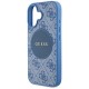Guess 4G Circle Classic Logo MagSafe case for iPhone 16 - blue