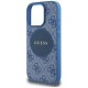 Guess 4G Circle Classic Logo MagSafe case for iPhone 16 Pro - blue
