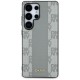 DKNY Leather Checkered Pattern MagSafe Case for Samsung Galaxy S25 Ultra - Gray