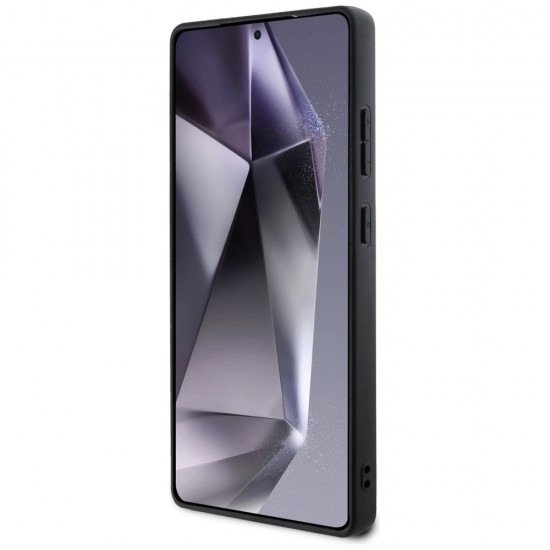 DKNY Leather Checkered Pattern MagSafe Case for Samsung Galaxy S25 Ultra - Gray