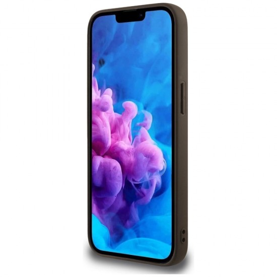 Guess 4G Flowers Print MagSafe case for iPhone 16e - brown