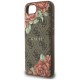 Guess 4G Flowers Print MagSafe case for iPhone 16e - brown