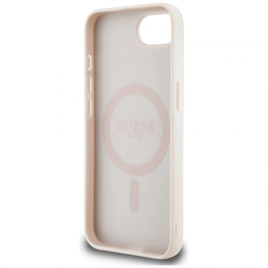 Guess 4G Flowers Print MagSafe iPhone 16e Case - Pink