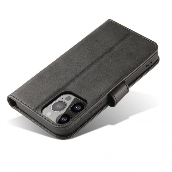 Magnet Case with flap for Honor X6a - black