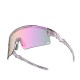 Rockbros Cycling Glasses Photochromic, with UV Protection and Corrective Insert, Clear - Purple