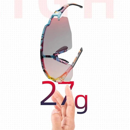 Rockbros Photochromic Cycling Glasses with UV Protection and Corrective Insert - Multicolor