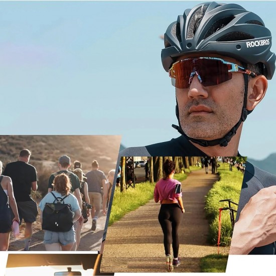 Rockbros Photochromic Cycling Glasses with UV Protection and Corrective Insert - Multicolor