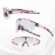 Rockbros Cycling Glasses Photochromic with UV Protection and Corrective Insert 14120008002 - USA Pattern - White