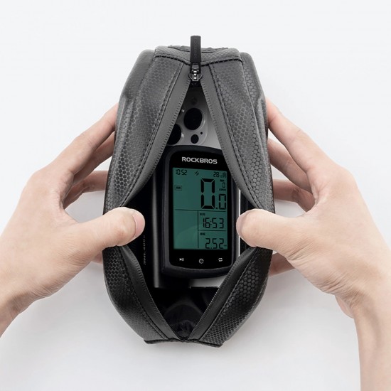 Rockbros Bike Bag, Rigid, Frame, Top Tube, 1.4l - Black