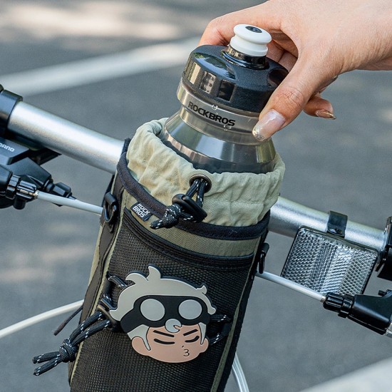 Rockbros Travel Bottle Bag with Shoulder Strap 1l - Green