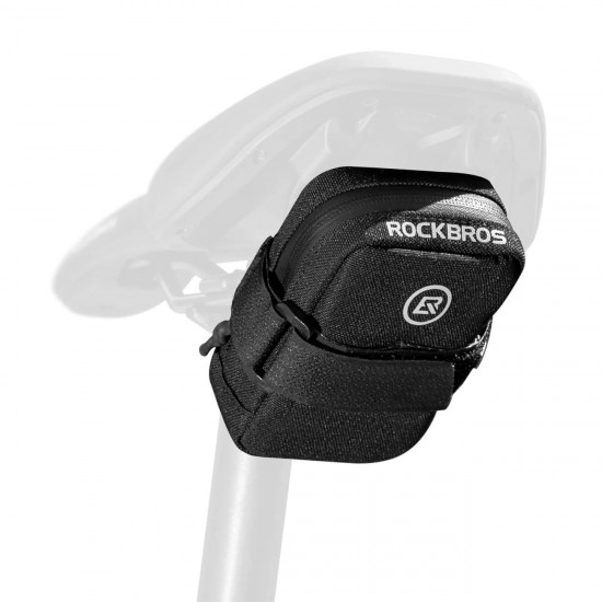 Rockbros Mini Saddle Bag with CO2 Cartridge Holder - Black/Green