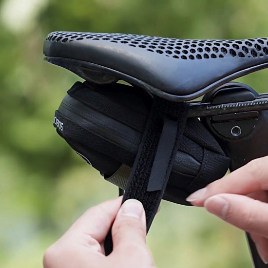 Rockbros Mini Saddle Bag with CO2 Cartridge Holder - Black/Green