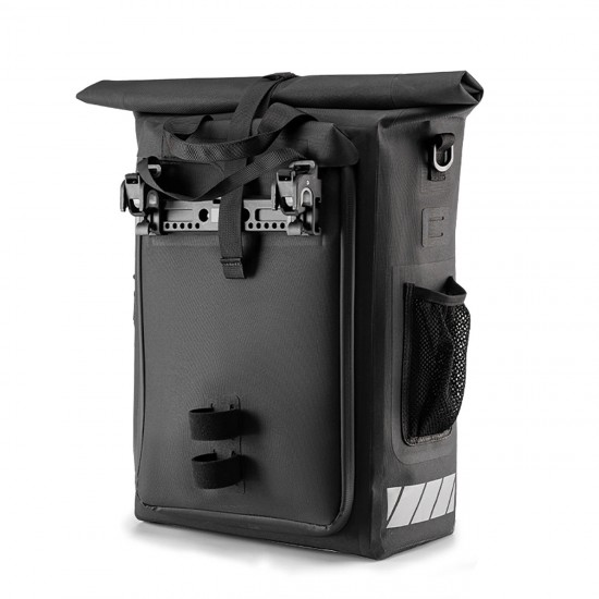 Rockbros Bike Bag with Backpack Function, Waterproof, with Helmet Attachment 18l - Black