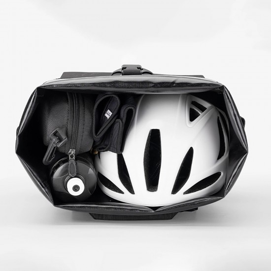 Rockbros Bike Bag with Backpack Function, Waterproof, with Helmet Attachment 18l - Black