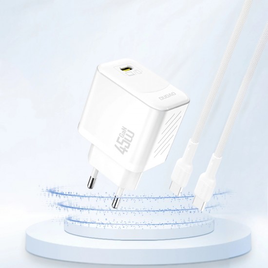 Dudao A28 45W GaN USB-C Wall Charger - White