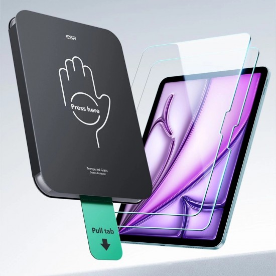 ESR UltraFit Tempered Glass 2-pack for iPad Air 13