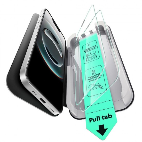 ESR UltraFit Tempered Glass 2-pack case for iPhone 13 / 13 Pro / 14 / 16e / 17e