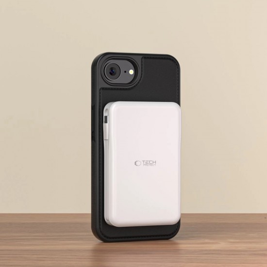 Tech-Protect Wallet MagSafe Case for iPhone 16e / 17e - Matte Black
