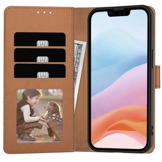 Tech-Protect Wallet Case for iPhone 16e / 17e - Brown