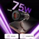 CC03 2-port PD75W car charger - black