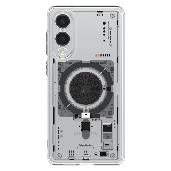 Spigen Ultra Hybrid Mag Case with MagSafe for Samsung Galaxy S25 Edge with Print - Transparent