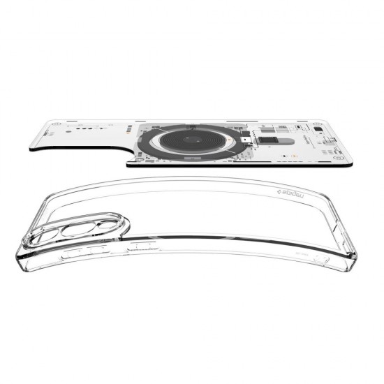 Spigen Ultra Hybrid Mag Case with MagSafe for Samsung Galaxy S25 Edge with Print - Transparent