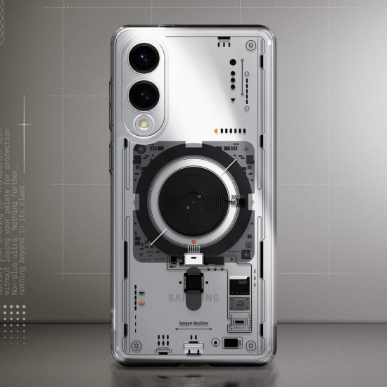 Spigen Ultra Hybrid Mag Case with MagSafe for Samsung Galaxy S25 Edge with Print - Transparent