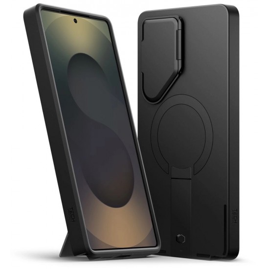 Tech-Protect Kevlar Aura MagSafe Case for Samsung Galaxy S25 Ultra - Black/Orange