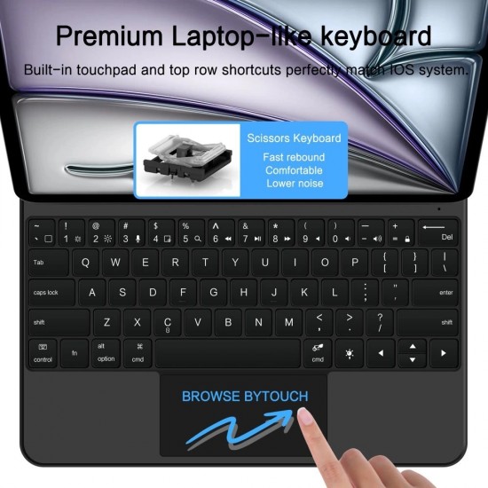 Tech-Protect Smartcase Magnetic with Keyboard for iPad Pro 12.9” (2020 /2021/2022) / 13” (2024/2025/2026) - Black