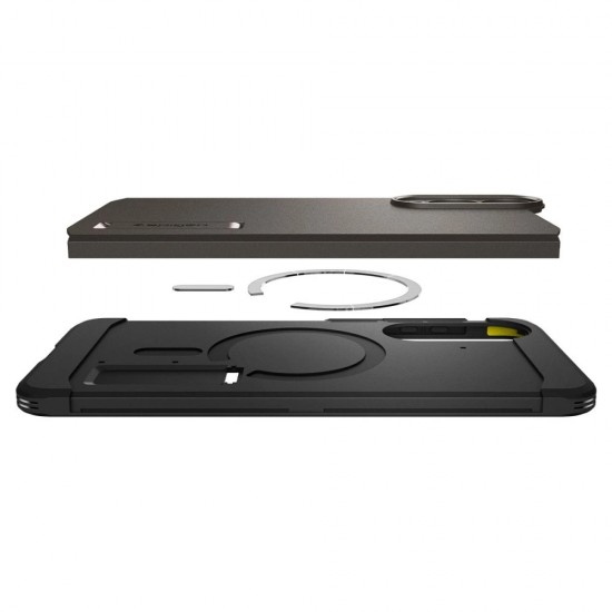 Spigen Tough Armor MagSafe Case for Samsung Galaxy S25 Edge - Gray/Black