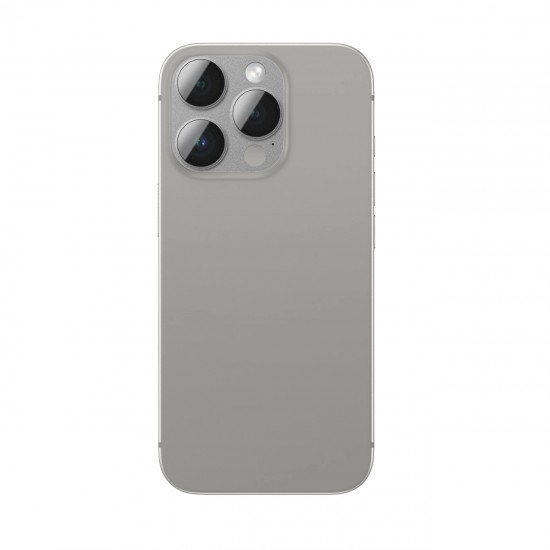 AmazingThing Aviation-Grade Alloy Tempered Glass Lens for iPhone 16 Pro / 16 Pro Max Camera Lens - Gray
